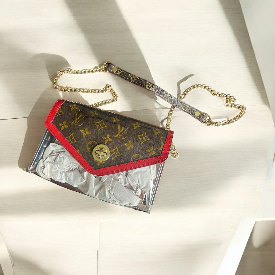 Stadium-Ready Purse with red trim