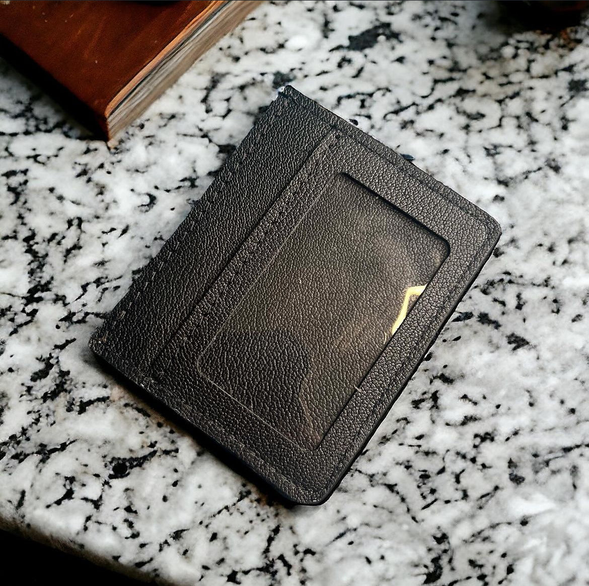 Black Card Wallet w/ ID Slot